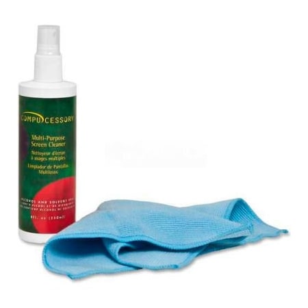 Compucessory Compucessory LCD Screen Cleaner, Kit W/Microfiber Cloth & 8 Oz. Spray - CCS56268 56268